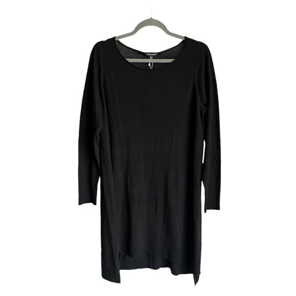 NEW‎ Eileen Fisher Ballet Neck Layered Long Sleeve Dress Size Medium Black NWT’s - Picture 14 of 14